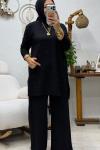 LEYLA TAŞLI TAKIM Siyah