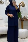 LEYLA TAŞLI TAKIM Lacivert