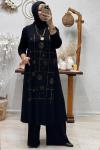 LEYLİ TAŞLI TAKIM Siyah
