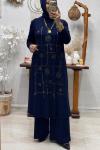 LEYLİ TAŞLI TAKIM Lacivert