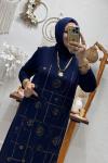 LEYLİ TAŞLI TAKIM Lacivert
