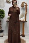 MELİKA ELBİSE Kahverengi
