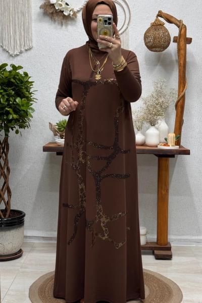 MELİKA ELBİSE Kahverengi