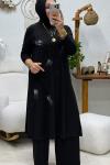 MÜCELLA MAXİ BOY TUNİK TAKIM Siyah