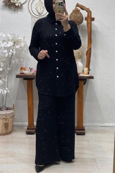 MUHTEŞEM TAŞLI TAKIM    [gümüş] Siyah