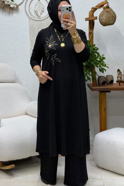NERGİS NAKIŞLI TAKIM Siyah