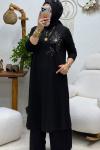 NERGİS NAKIŞLI TAKIM Siyah