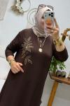 NERGİS NAKIŞLI TAKIM Kahverengi