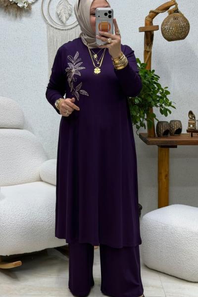 NERGİS NAKIŞLI TAKIM Mor