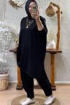 RUE ŞALVAR TAKIM Siyah