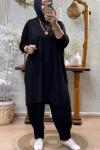 RUE ŞALVAR TAKIM Siyah