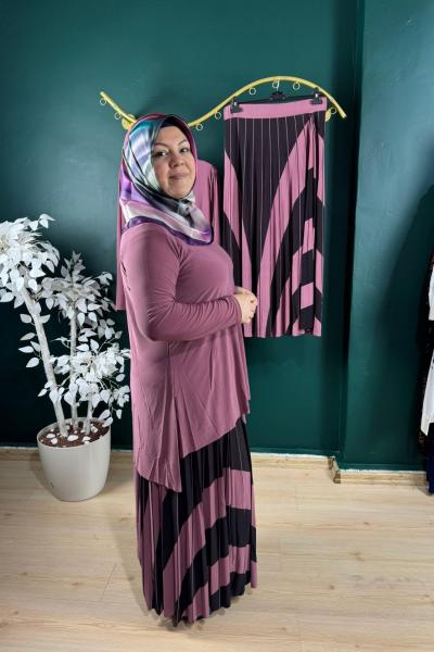 SİMETRİ ETEK TAKIM Gül