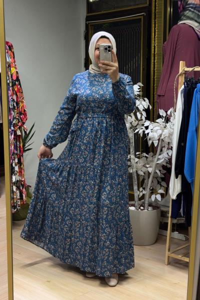 ŞİRİN ELBİSE  Petrol Mavisi