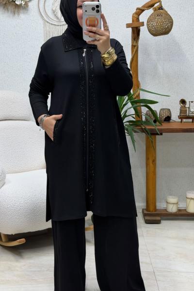 SÜMBÜL TAŞLI TAKIM   Siyah Taş