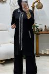 SÜMBÜL TAŞLI TAKIM  gümüş Gri Siyah