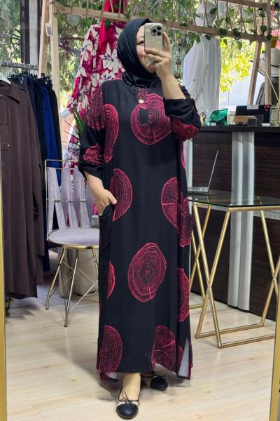 YANKI ELBİSE Siyah Kırmızı