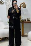 YONCA TAŞLI TAKIM  Siyah