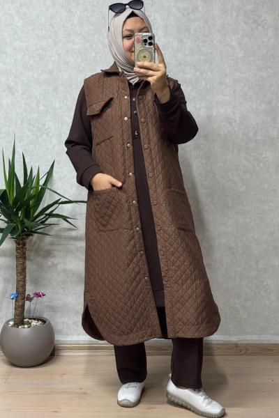 NİL YELEK Kahverengi